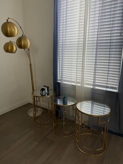 3 End Gold Coffee Tables