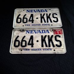 Matching Nevada The Silver State License Plates Number 664 Kks
