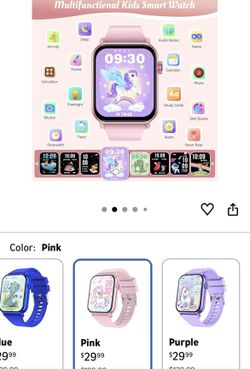 🆕 In 📦 Smart Watch for Kids,1️⃣2️⃣Puzzle Games HD Touch Screen,Step Counter,Heart Rate&Sleep Monitor,Flashlight,Music Player,12/24hr Educational Toy