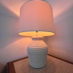 1980’s Speckled Ceramic Lamp W/ Shad