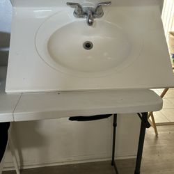 Bathroom Sink Cultured White Marble 31 Inches By 19 Inches