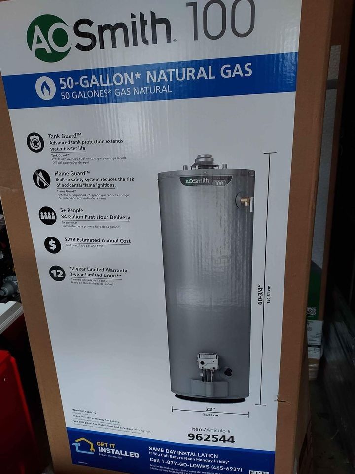 New 50 gal Gas Water Heater (installation included)