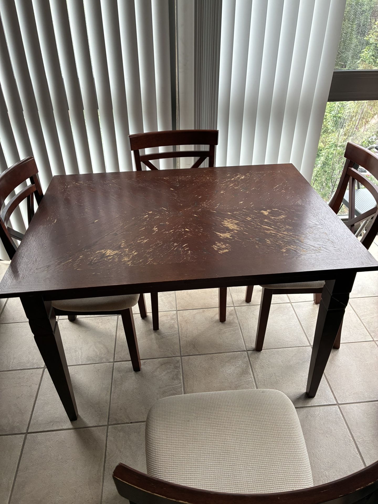 FREE: Dining Table + 4 Chairs 