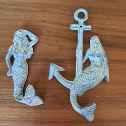Iron Mermaid Duo Wall Hooks 