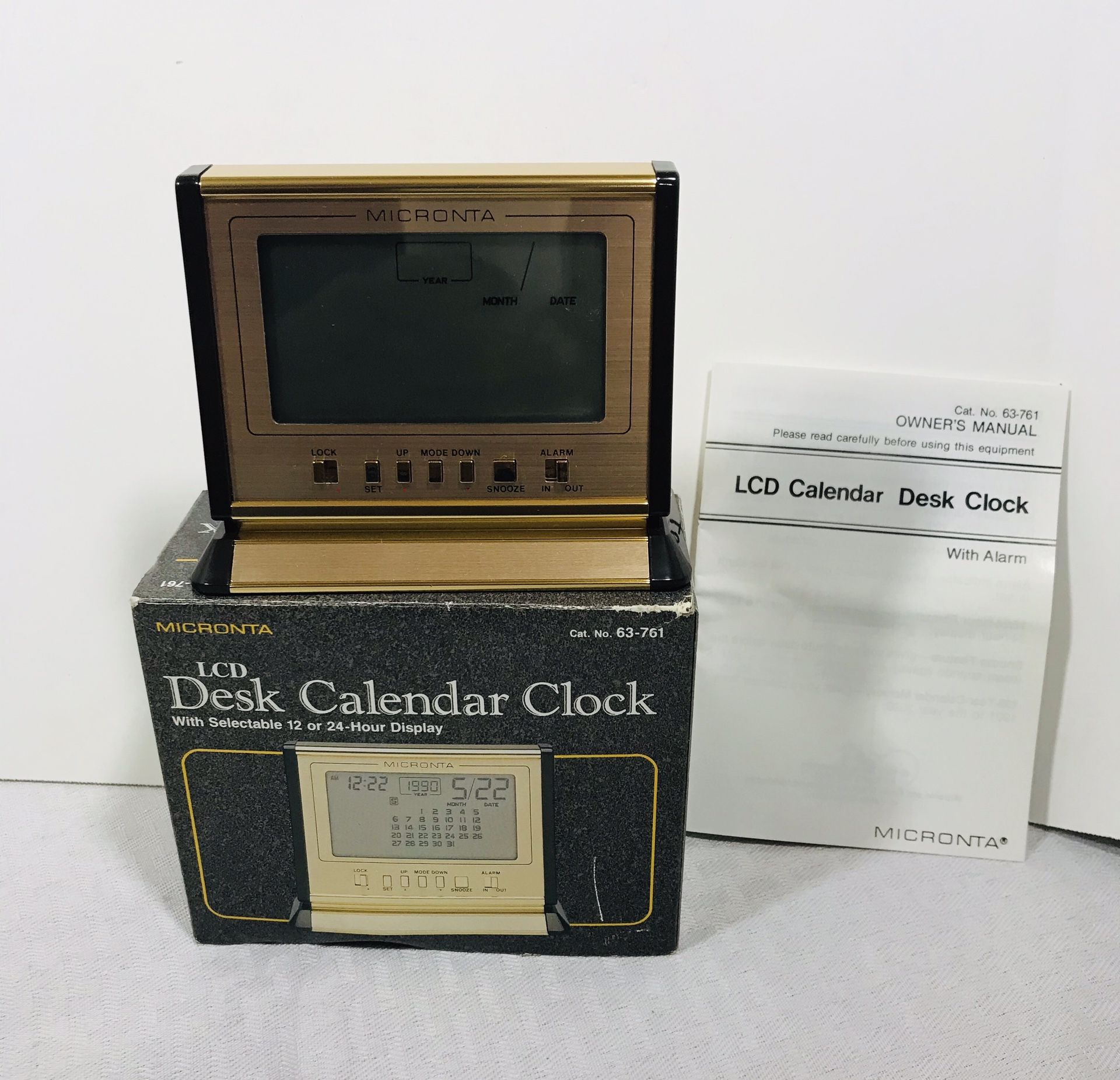 Vintage Radio Shack Micronta LCD Desk Calendar Clock