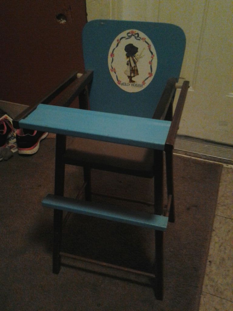 Vintage holly hobbie childs toy highchair