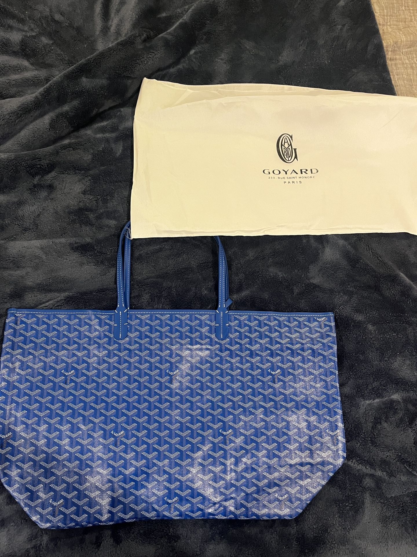 Navy Blue Goyard Tote Bag