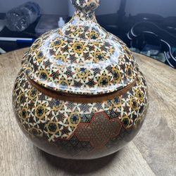 Handmade Persian Khatamkari Copper Candy Dish / Jewelry Box – Set of 2 – Iranian Art