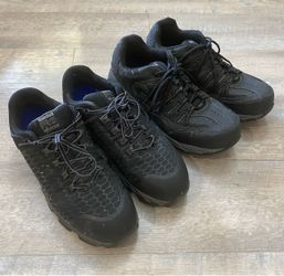Two Pairs NEW Steel Toe Shoes Work Boots Sneakers Size 12 Timberland Pro & Skechers