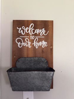 Welcome sign for mail