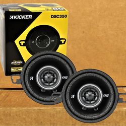 Kicker DSC350 DS Series Car Speakers Set 3 1/2 Inch 2-Way Coaxial System 80 Watts 43DSC3504 🚨 Payment Options Available 🚨 No Credit Needed 🚨