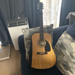 Fender FA-100 Dreadnought Acoustic Guitar with Guitar Stand