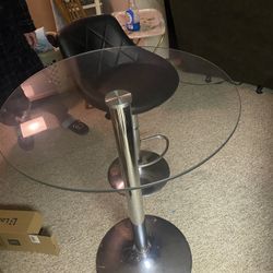 Corner Table and Hydraulic Chair