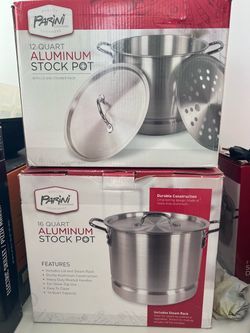 Parini 12 & 16 Aluminum Stock Pot