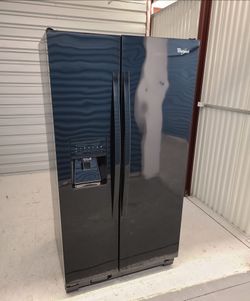 Whirlpool Side-by-Side Refrigerator Black (30 Days Warranty) Can Deliver