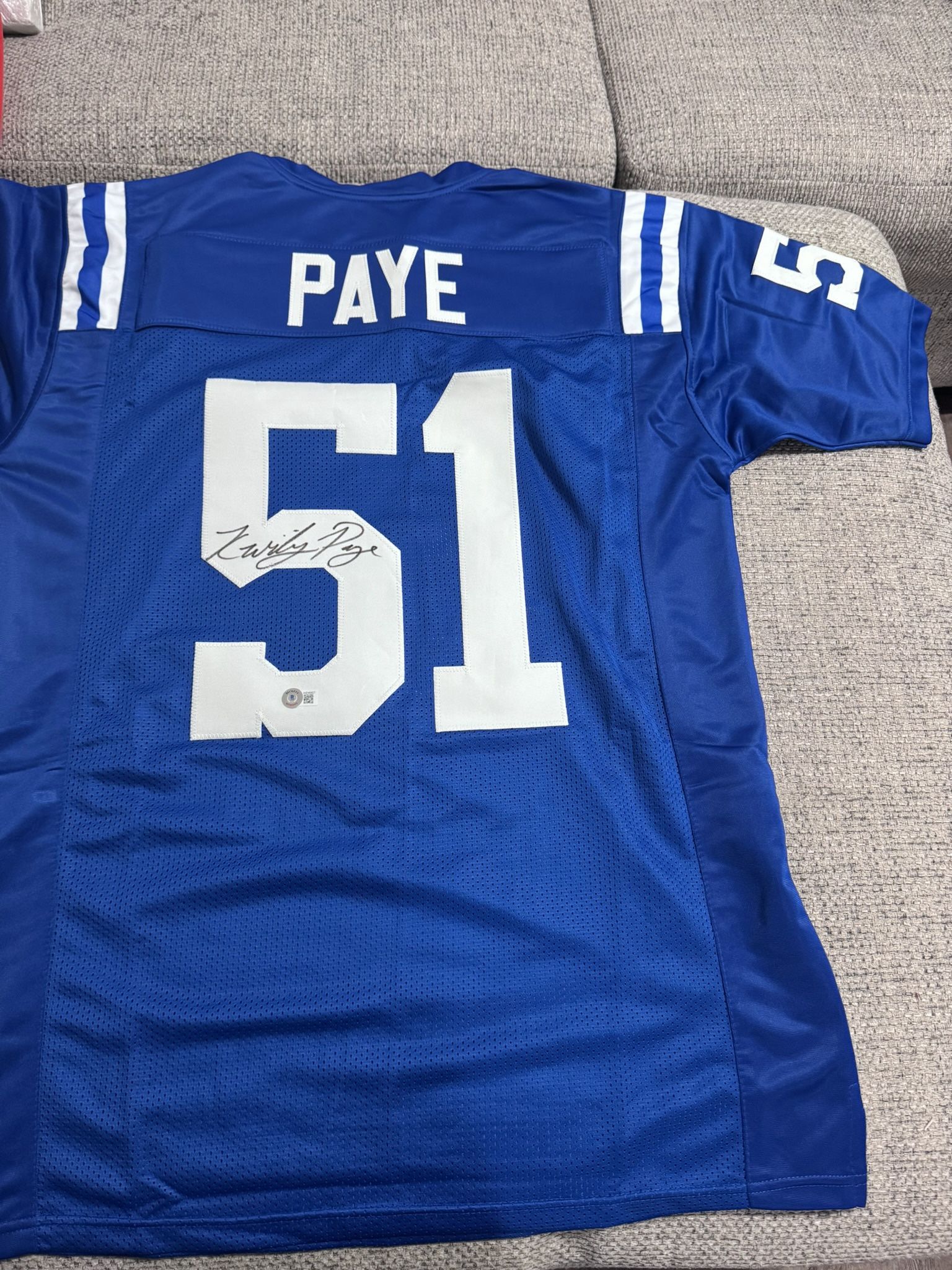 Kwity Paye Signed Autograph Custom Jersey - Beckett Coa - Indianapolis Colts