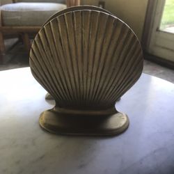 Solid brass shell Bookends 