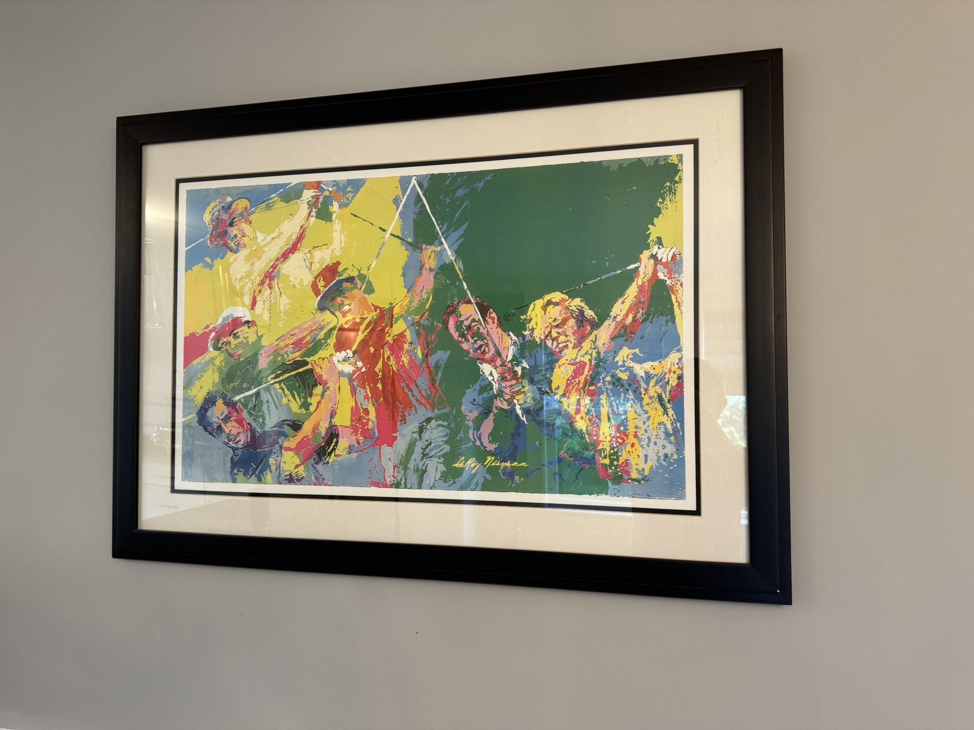 Leroy Neiman Golf champion Framed Artwork