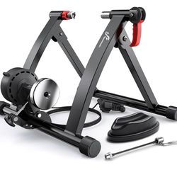 Bike Trainer, Sportneer Home Trainer Bicycle, Magnetic Brake, 6 Resistance Settings with Noise Reduction Wheel, Quick Release Handle