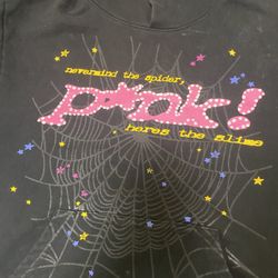 sp5der pink hoodie