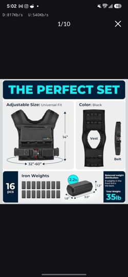 Weighted Vest Adjustable for Men and Women – Workout Weight Training Vest for Fitness, Running, Strength, Exercise & Cross Training