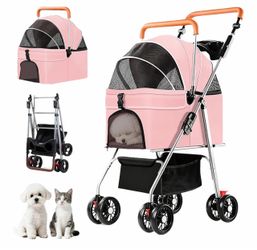 1 Pet Stroller with Removable Carrier,