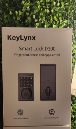 New KYELYNX SMART LOCK D200, Fingerprint Unlocking & App Control, Black