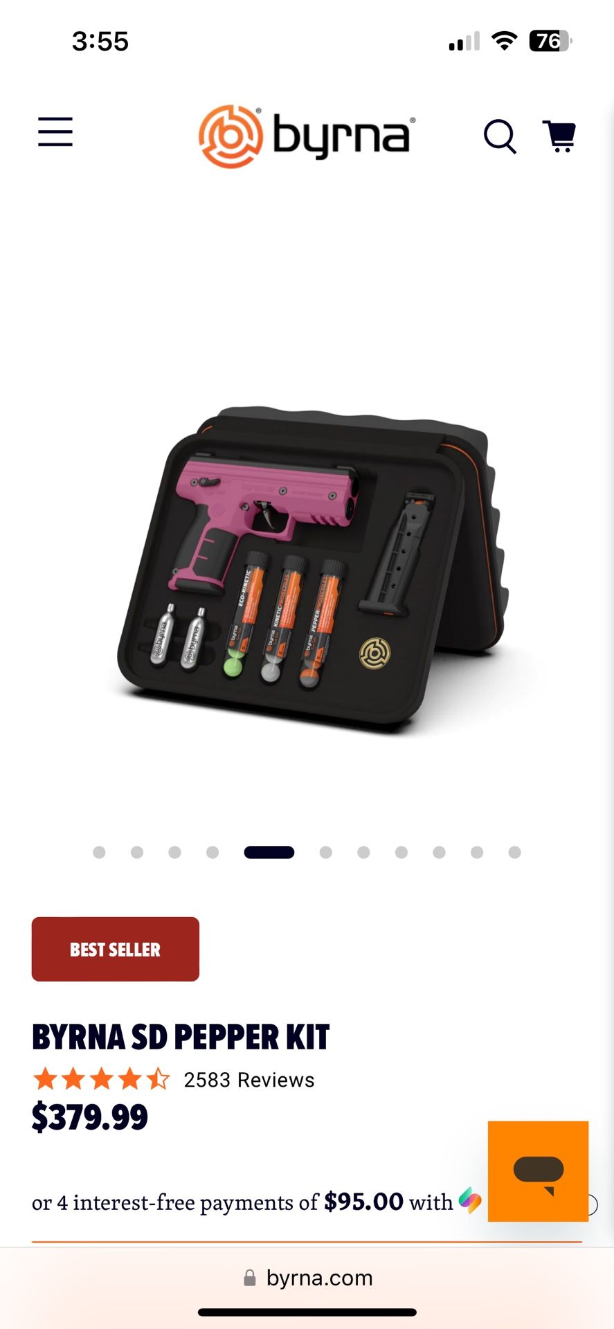 BYRNA Non-Lethal Pepper Gun Kit