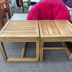 New Solid Wood End Tables (20x20x18). Set of 2