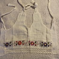 Embroidered Halter Top size  Small To Médium