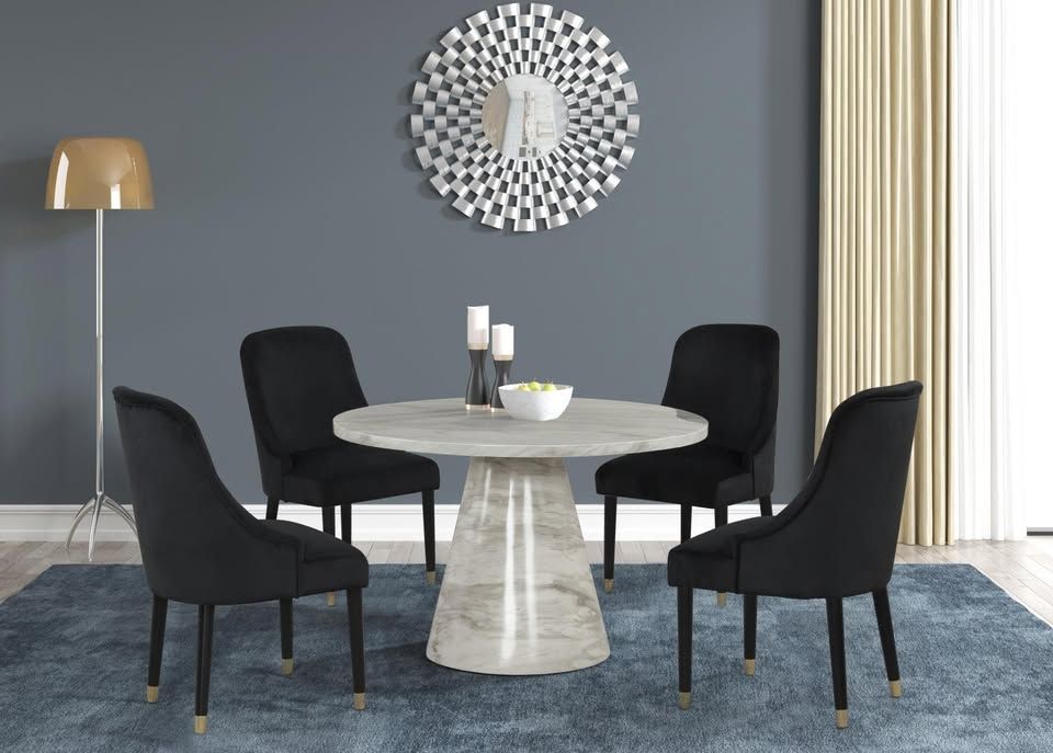 June Promotion Lavishly Designed Cream Dining table/dining set features rich looking base
