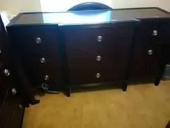 3 PIECE SET. 2 large Dressers and mirror