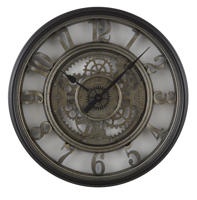 NEW Skeleton antique black sliver clock dial style for office bedroom living dining room Christmas