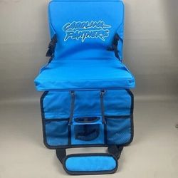 Carolina Panthers Folding Stadium Seat Cushion Cup Holder Pockets NFL Tailgating