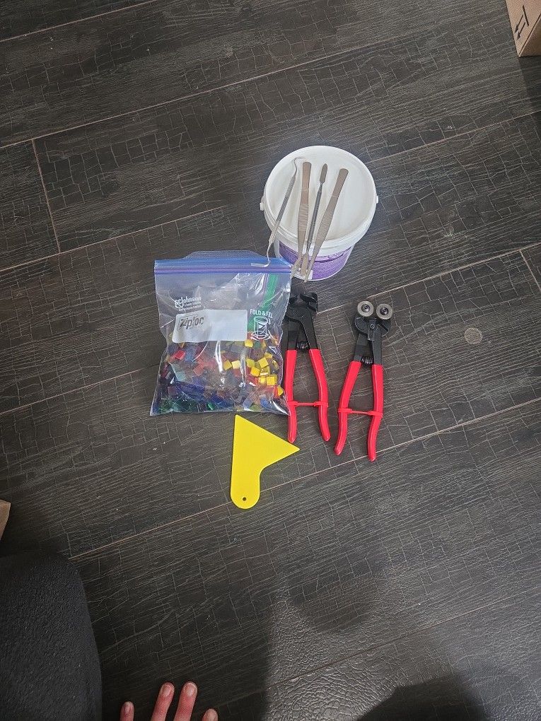 Mosaic Craft Tools And Tiles