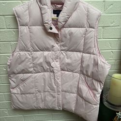 Land’s End NWOT Women’s Light pink Puffer Vest  Size Xl