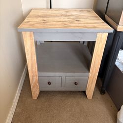Wood End Table