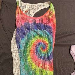 Tie-dye bathing suit cover up 
