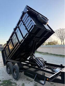 New 14ft Long HEAVY DUTY SCISSOR LIFT Hydraulic Dump Trailer Fully Loaded 💪🏻