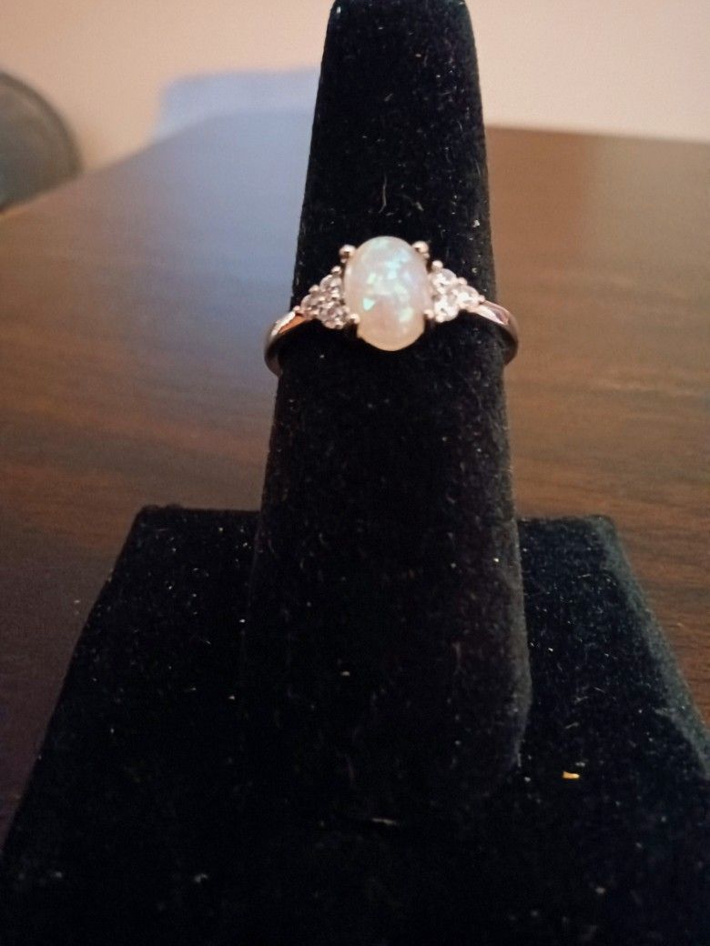 Sterling Silver And Opal Rings Different Sizes