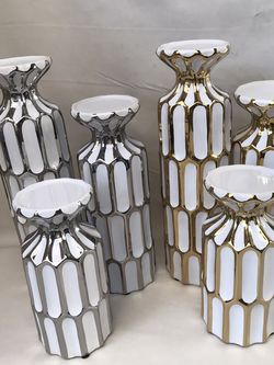New Ceramic Candle Holder Set $40