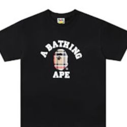 Bape Tee Burberry Black And White