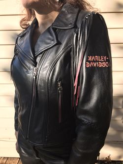 Harley Davidson Lds leather Jacket Sz Small