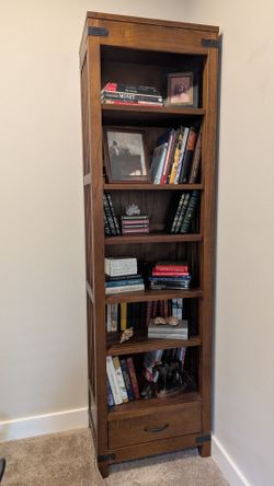Arhaus 2  book bookshelves. PREMIUM Whie oak wood with hand made iron metal parts. ORiGINAL price $2800 each.