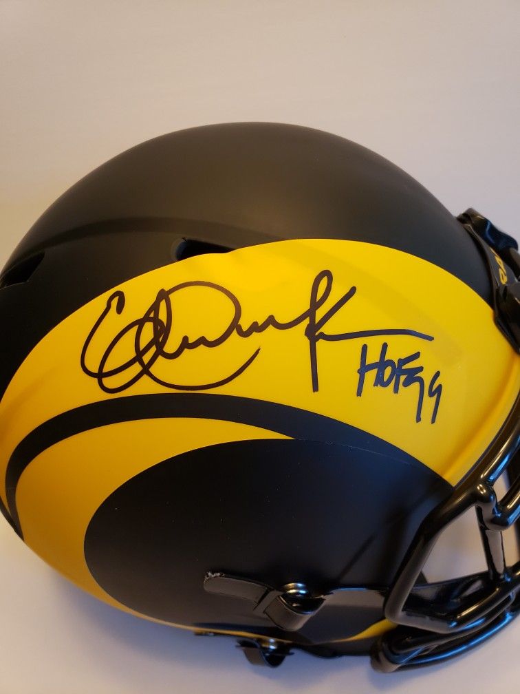LA Rams Eric Dickerson Signed Eclipse Speed Helmet w/ Rookie Card