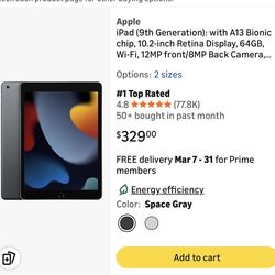 BRAND NEW A13 Bionic Chip — 9th Gen iPad