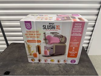 Ninja SLUSHi XL 128-Oz Frozen Drink Machine, SlushAssist Technology, 6 Presets, Dishwasher Safe, Party-Sized, Slushy Maker, FS601 Pink Violet