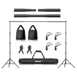 EMART 8.5 x 10 ft Photo Backdrop Stand, Adjustable Photography Muslin Background Support System Stand For Signs Decorations Parties BNIB!