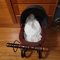 Antique Doll. Carriage
