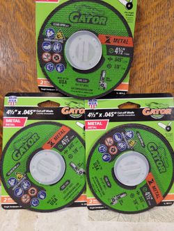3 Sets Of 2 Pack! GATOR BLADE 4.5" METAL GRINDING CUTTING DISC/BLADE